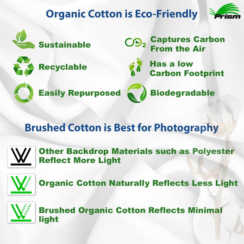 Prism 100% Cotton Extra Thick Professional Photography Backdrop 9x18 ft Black, Brushed for Low Light Reflectance and Bleed Through, Sustainable Organic Cotton Muslin with No Microplastic Shedding - Image 2